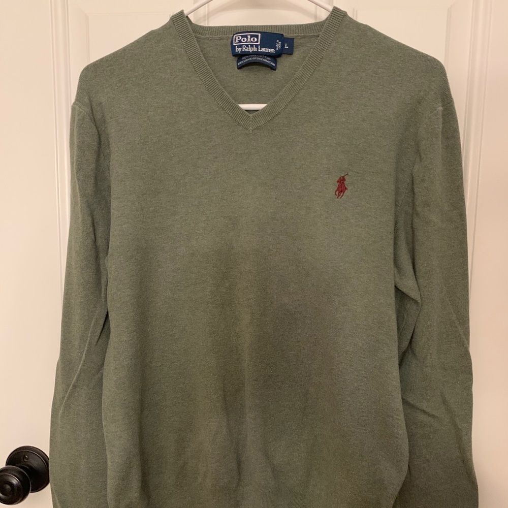 Ralph Lauren v-neck Pima cotton sweater